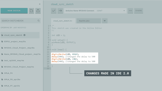 Changes visible in the cloud.